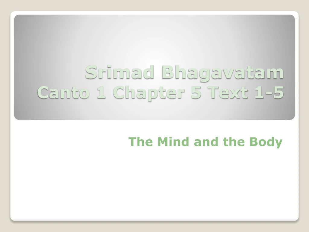 srimad bhagavatam canto 1 chapter 5 text 1 5