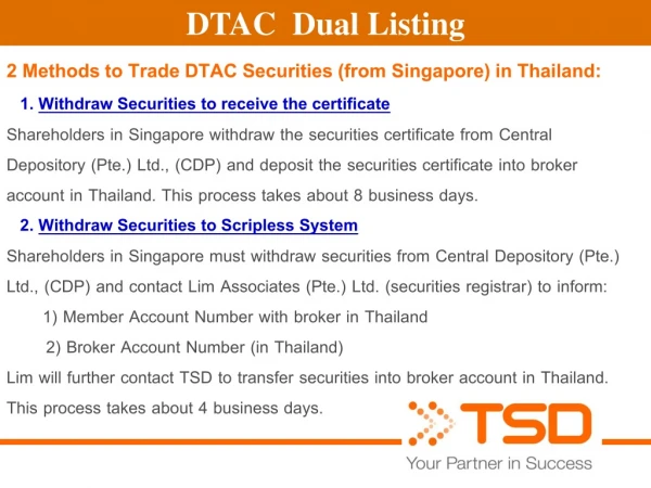 DTAC  Dual Listing