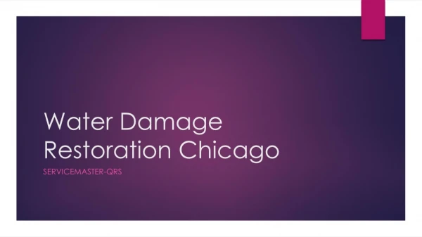 Water Damage Restoration Chicago
