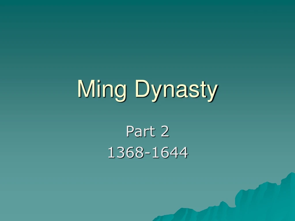 ming dynasty