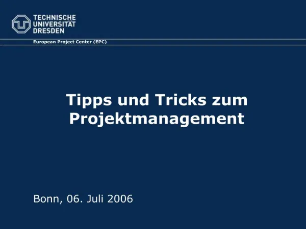 Tipps und Tricks zum Projektmanagement