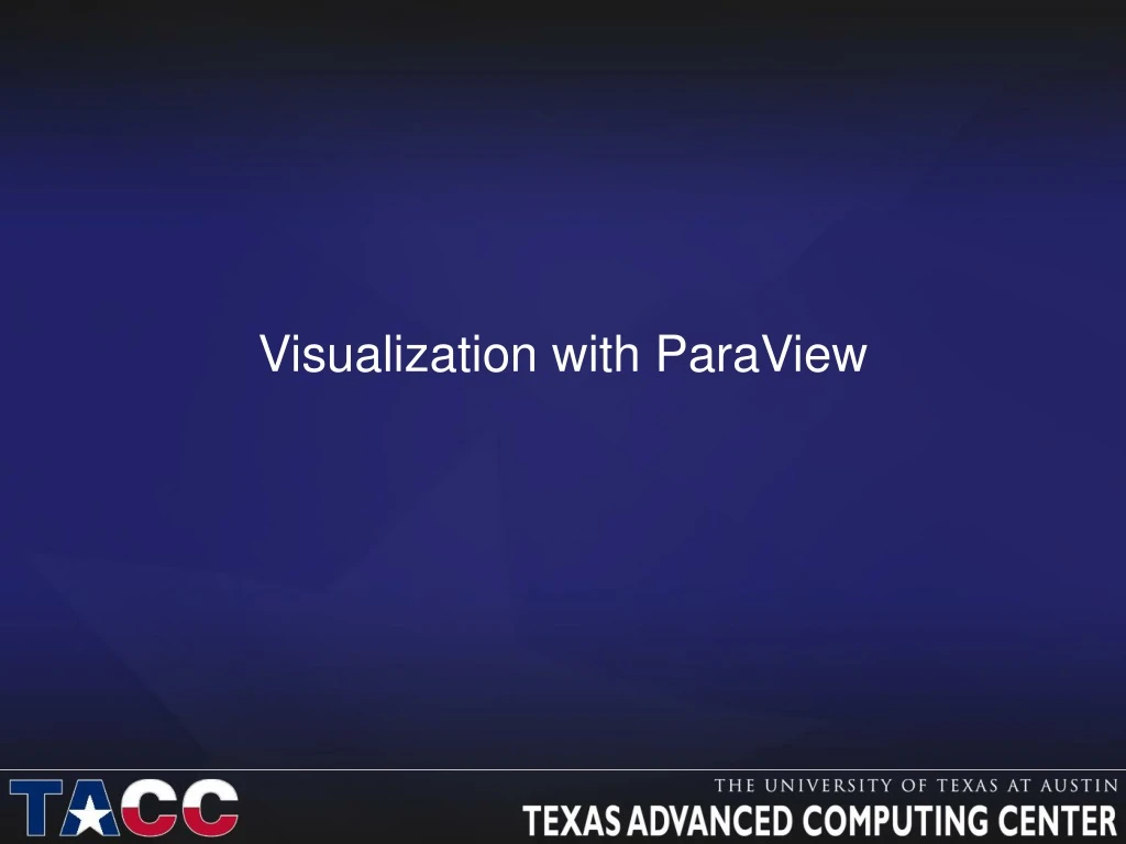 visualization with paraview