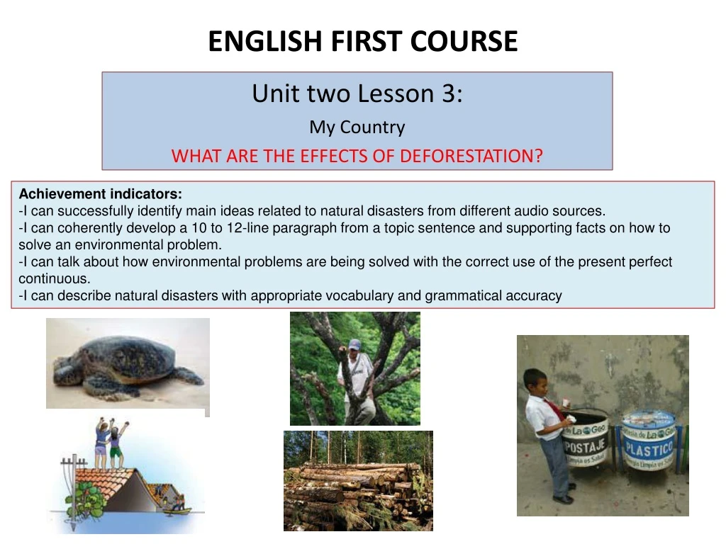 english first course