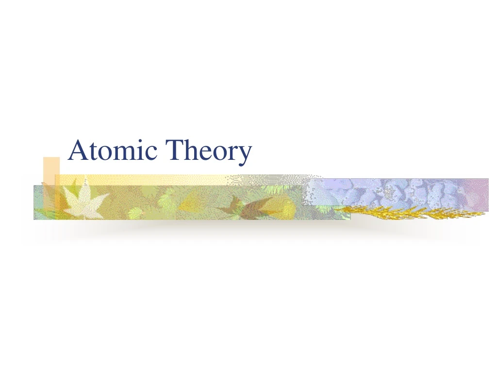 atomic theory