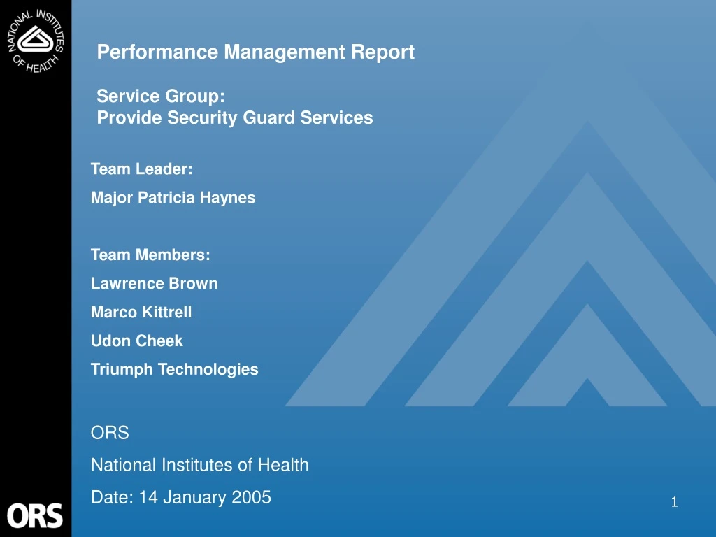 performance management report service group