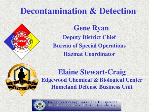 Decontamination &amp; Detection