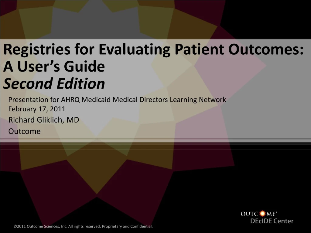 registries for evaluating patient outcomes a user s guide second edition