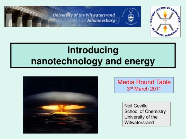 Introducing  nanotechnology and energy