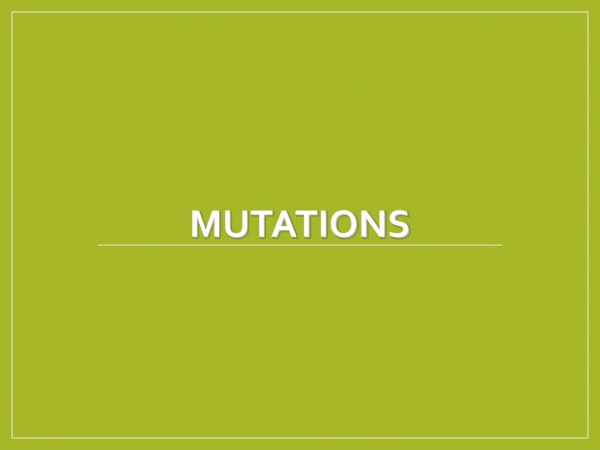 Mutations