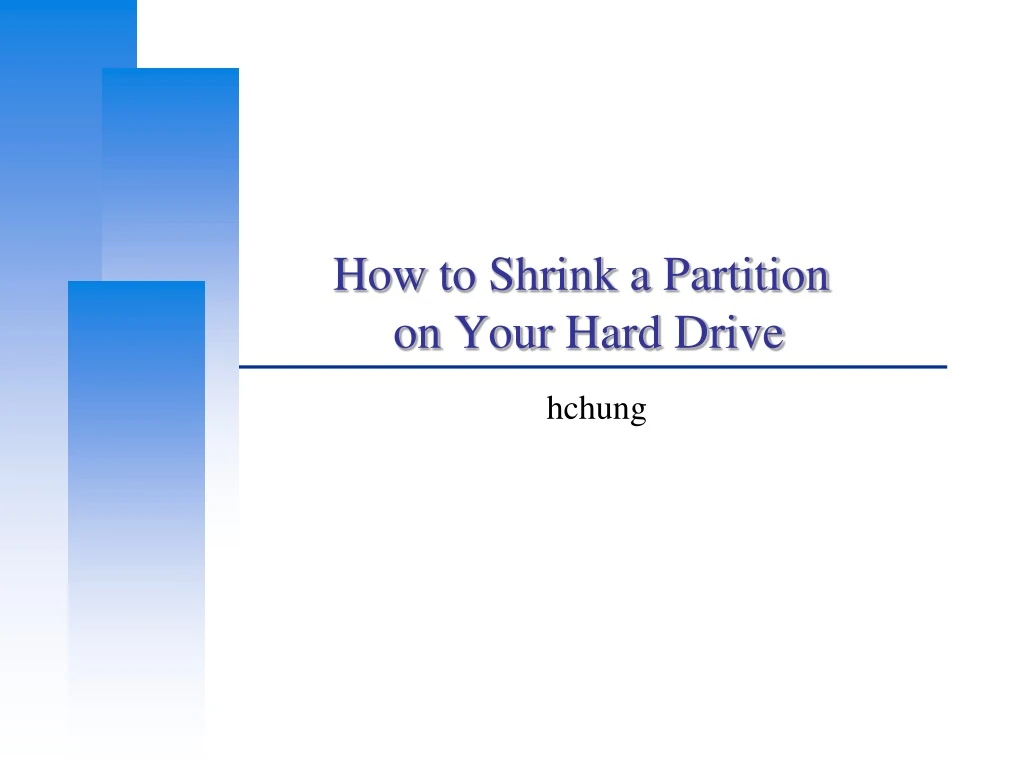 how to shrink a partition on your hard drive