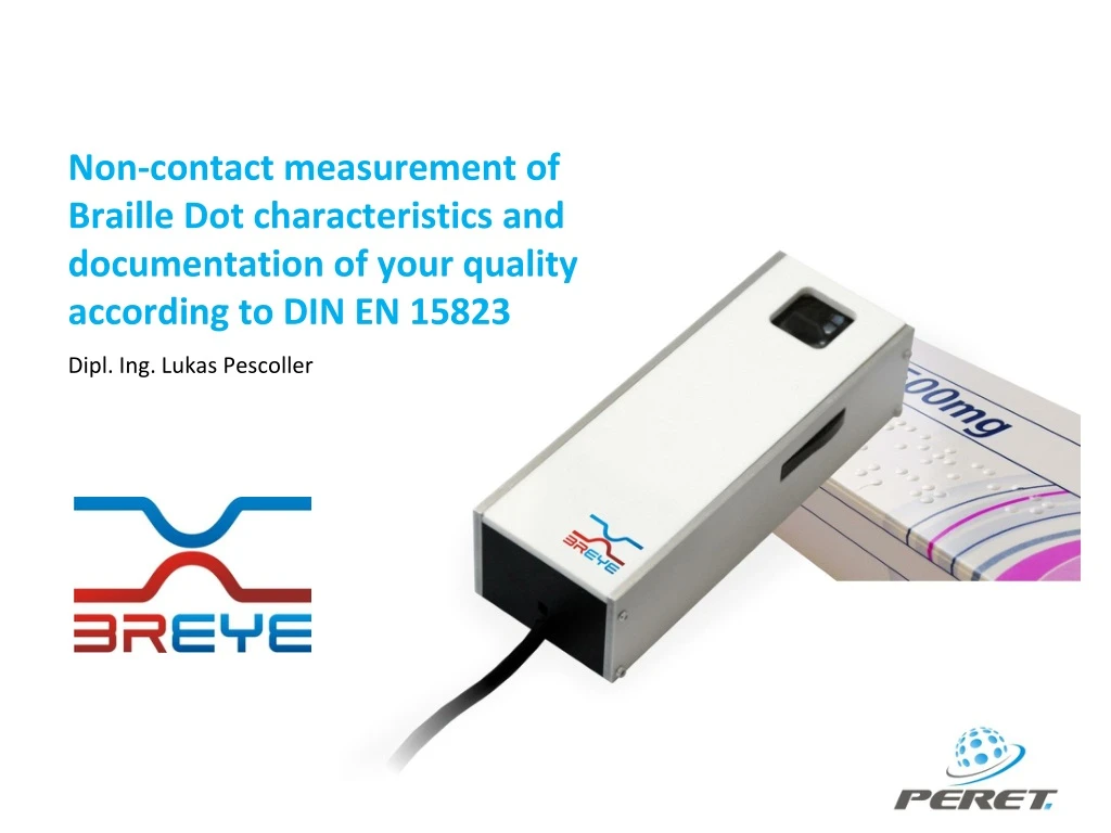 non contact measurement of braille