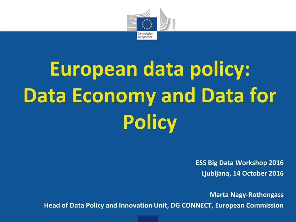 european data policy data economy and data for policy