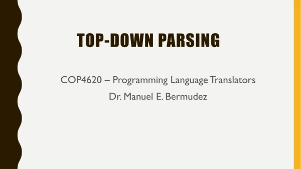 top-down parsing
