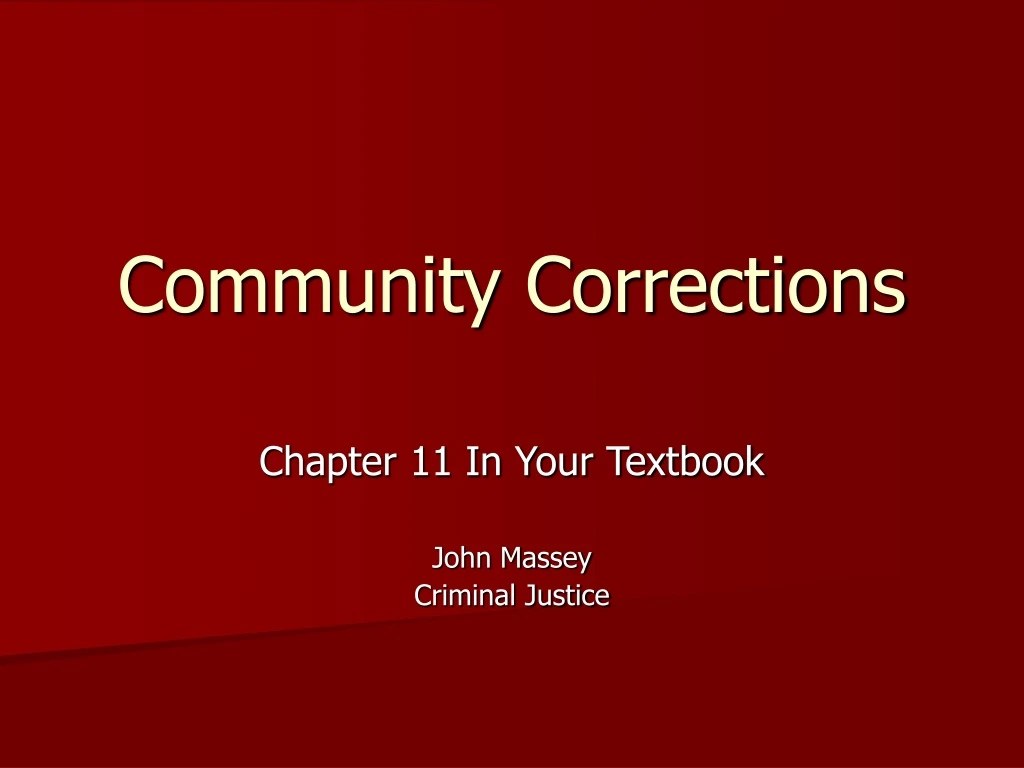 community corrections
