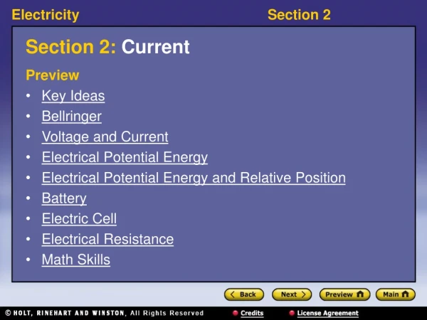 Section 2:  Current