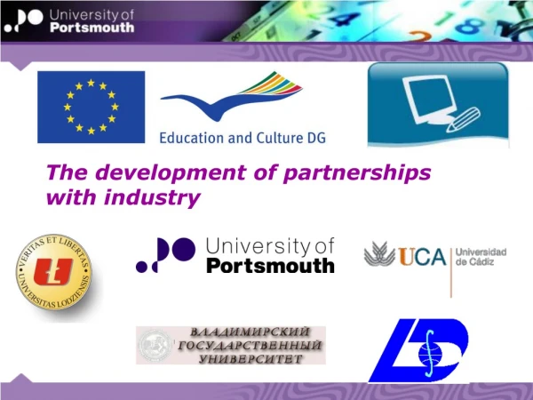 The development of partnerships with industry