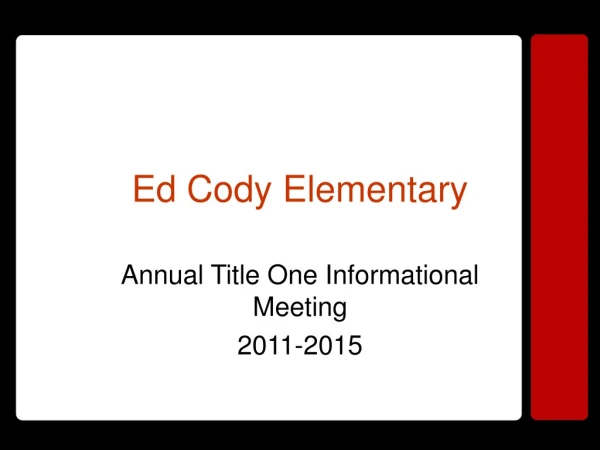 Ed Cody Elementary