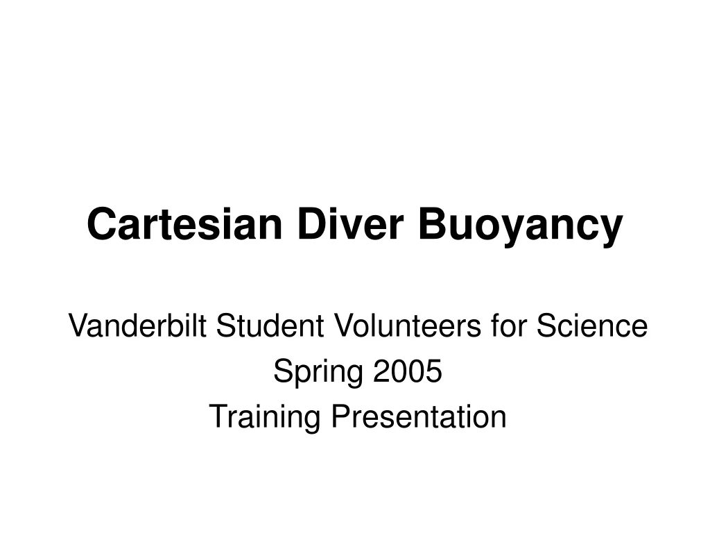 cartesian diver buoyancy