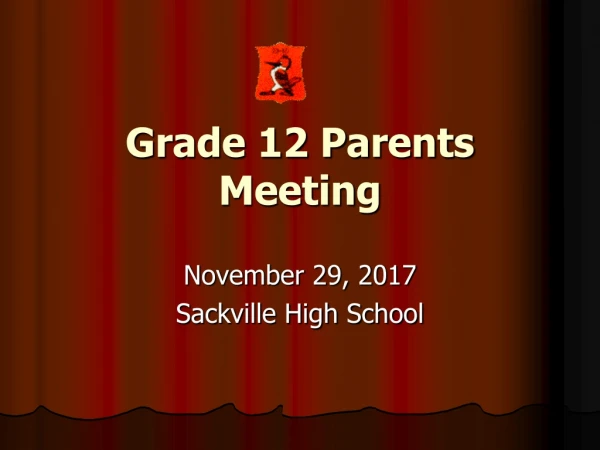Grade 12 Parents Meeting
