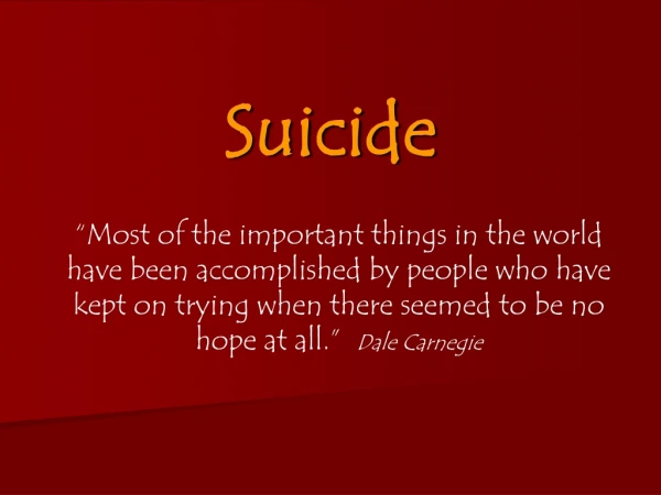 Suicide