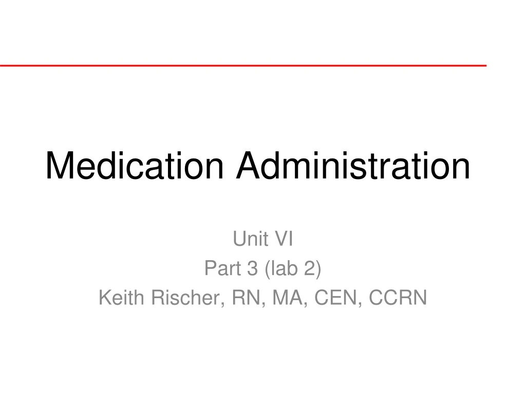 medication administration