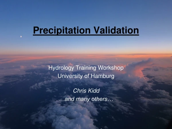 Precipitation Validation