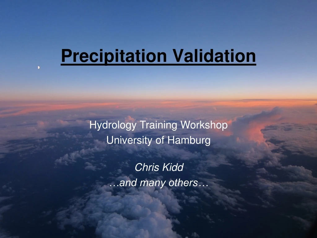 precipitation validation