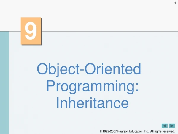 Object-Oriented Programming: Inheritance