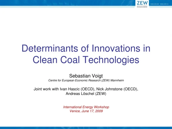 Determinants of Innovations in Clean Coal Technologies