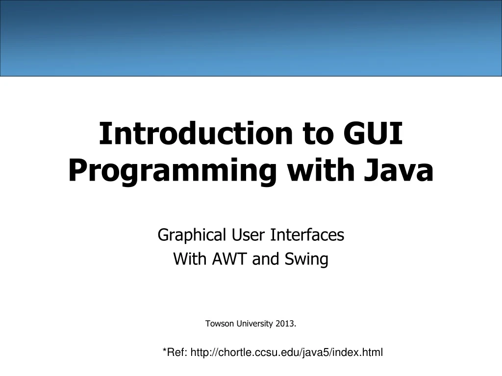 introduction to gui programming with java