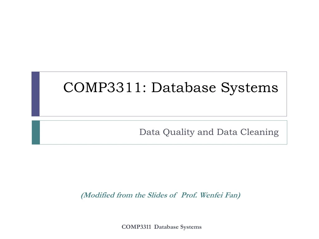 comp3311 database systems