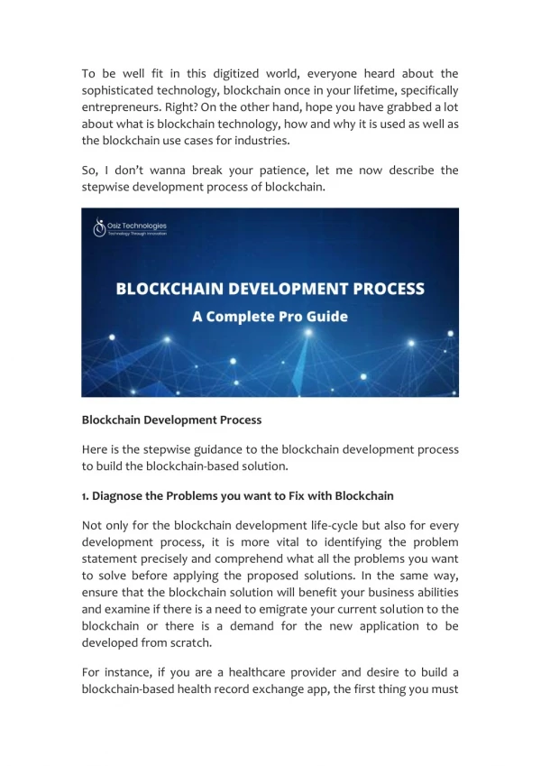 Blockchain Development Process - A Complete Pro Guide