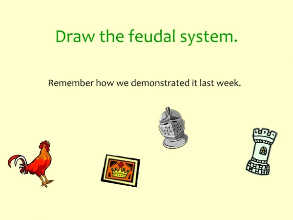 Draw the feudal system.