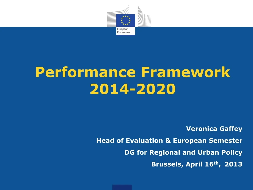 performance framework 2014 2020