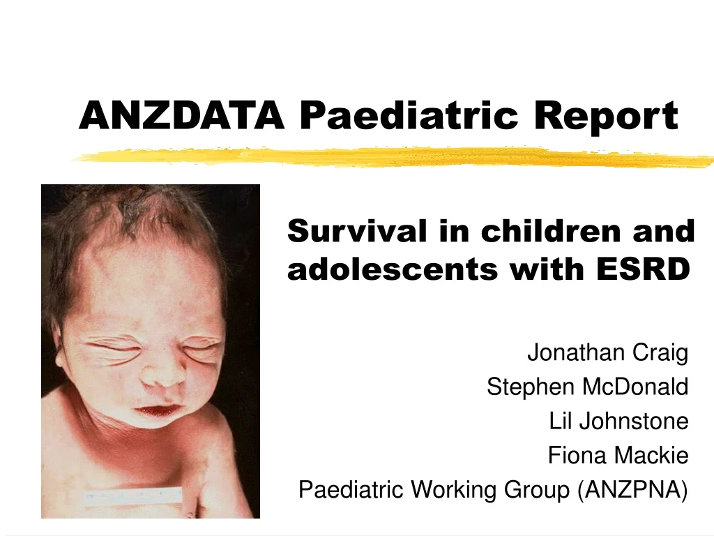 anzdata paediatric report