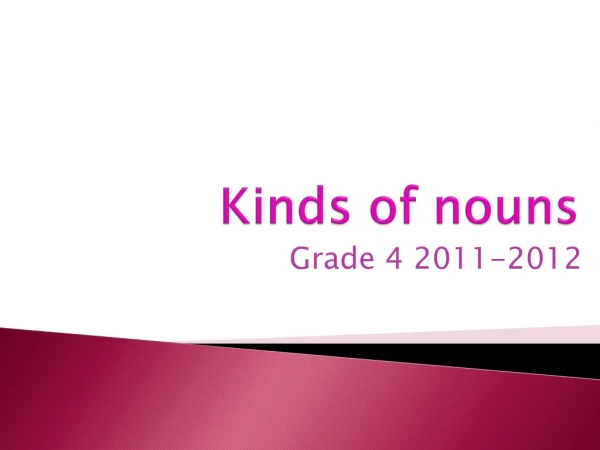 Kinds of nouns