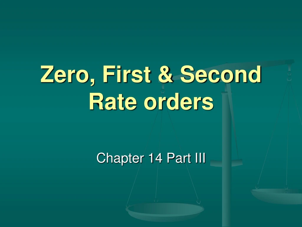 zero first second rate orders