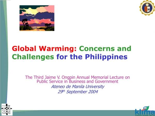 Global Warming:  Concerns and Challenges  for the Philippines