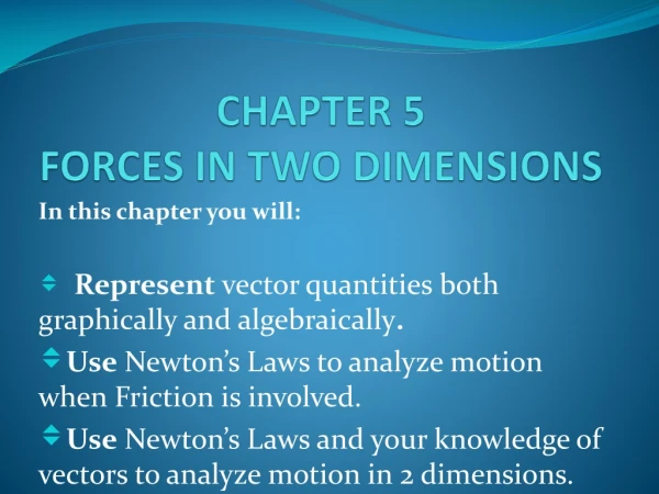 CHAPTER 5  FORCES IN TWO DIMENSIONS
