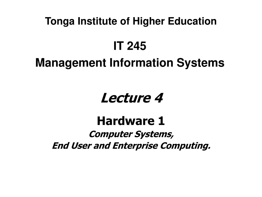 tonga institute of higher education