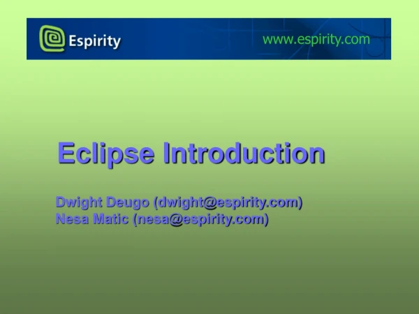 Eclipse Introduction