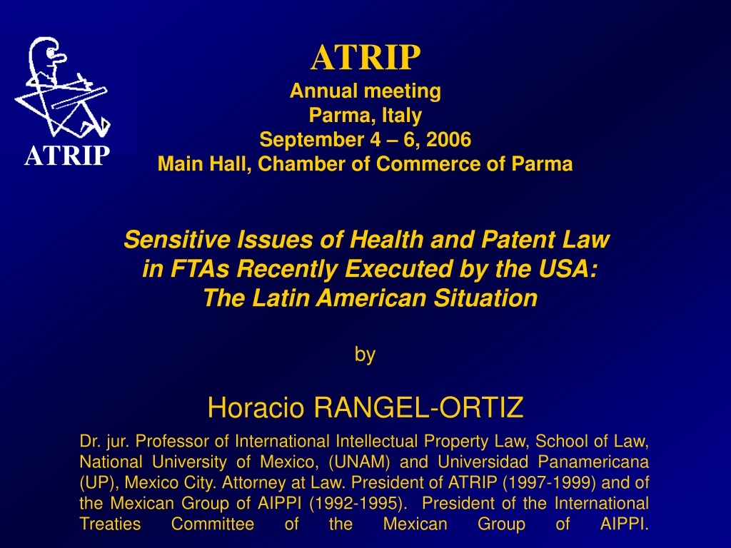 atrip annual meeting parma italy september