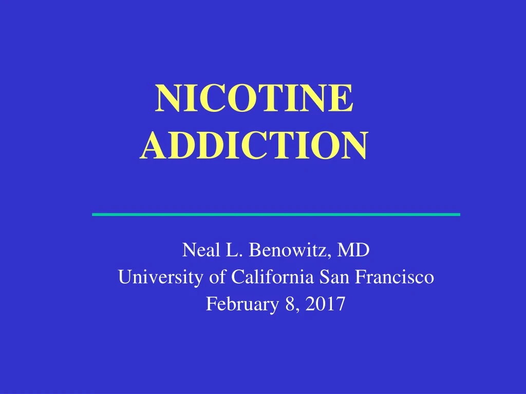 nicotine addiction