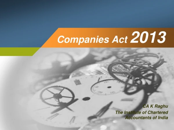 Companies Act  2013