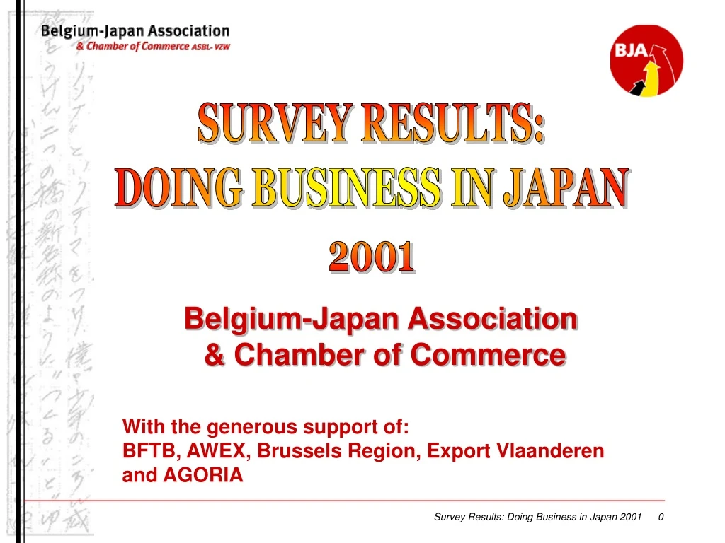 survey results doing business in japan 2001