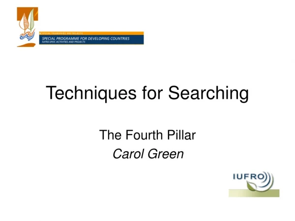 Techniques for Searching
