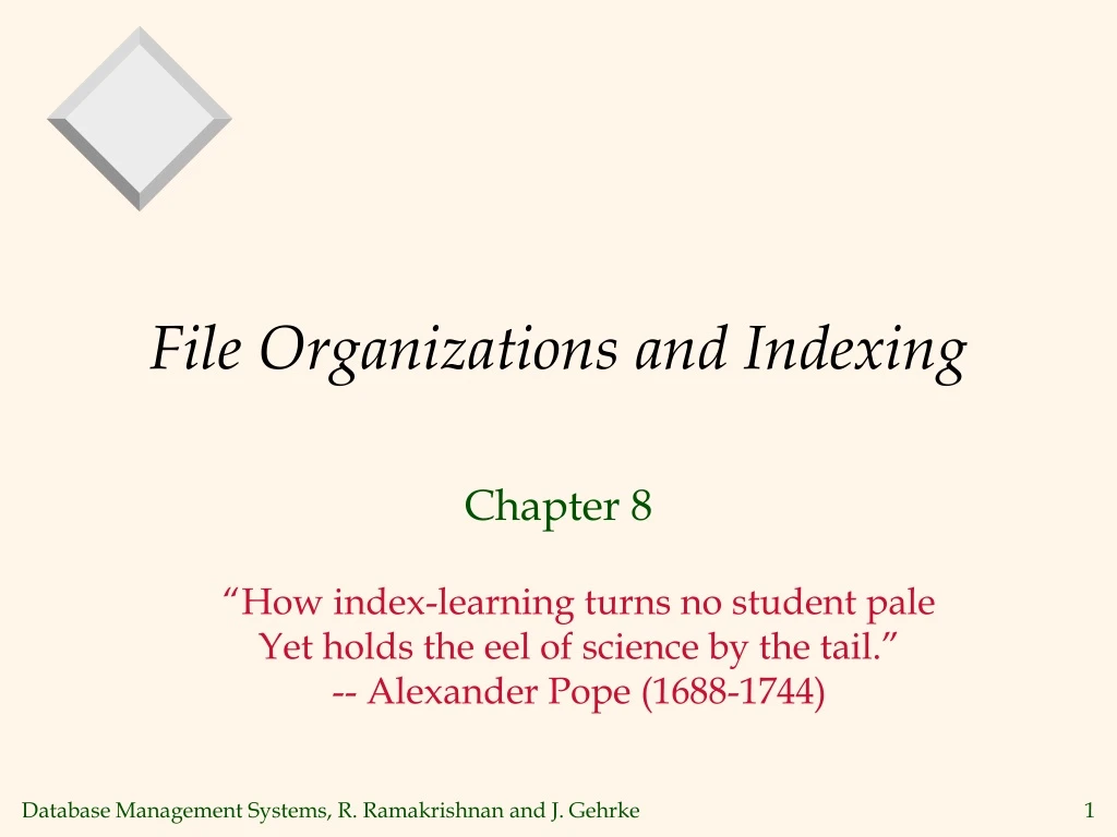 file organizations and indexing