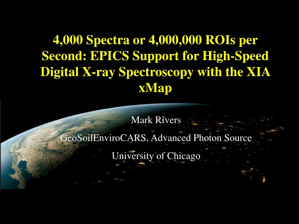 4 000 spectra or 4 000 000 rois per second epics