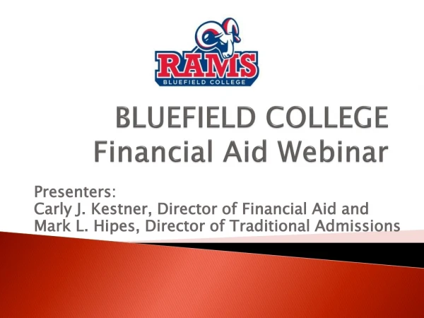 BLUEFIELD COLLEGE Financial Aid Webinar