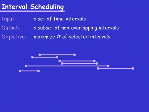 Interval Scheduling